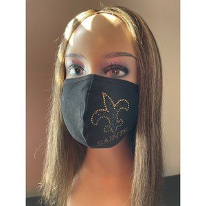 New Orleans Saints Bling Face Mask